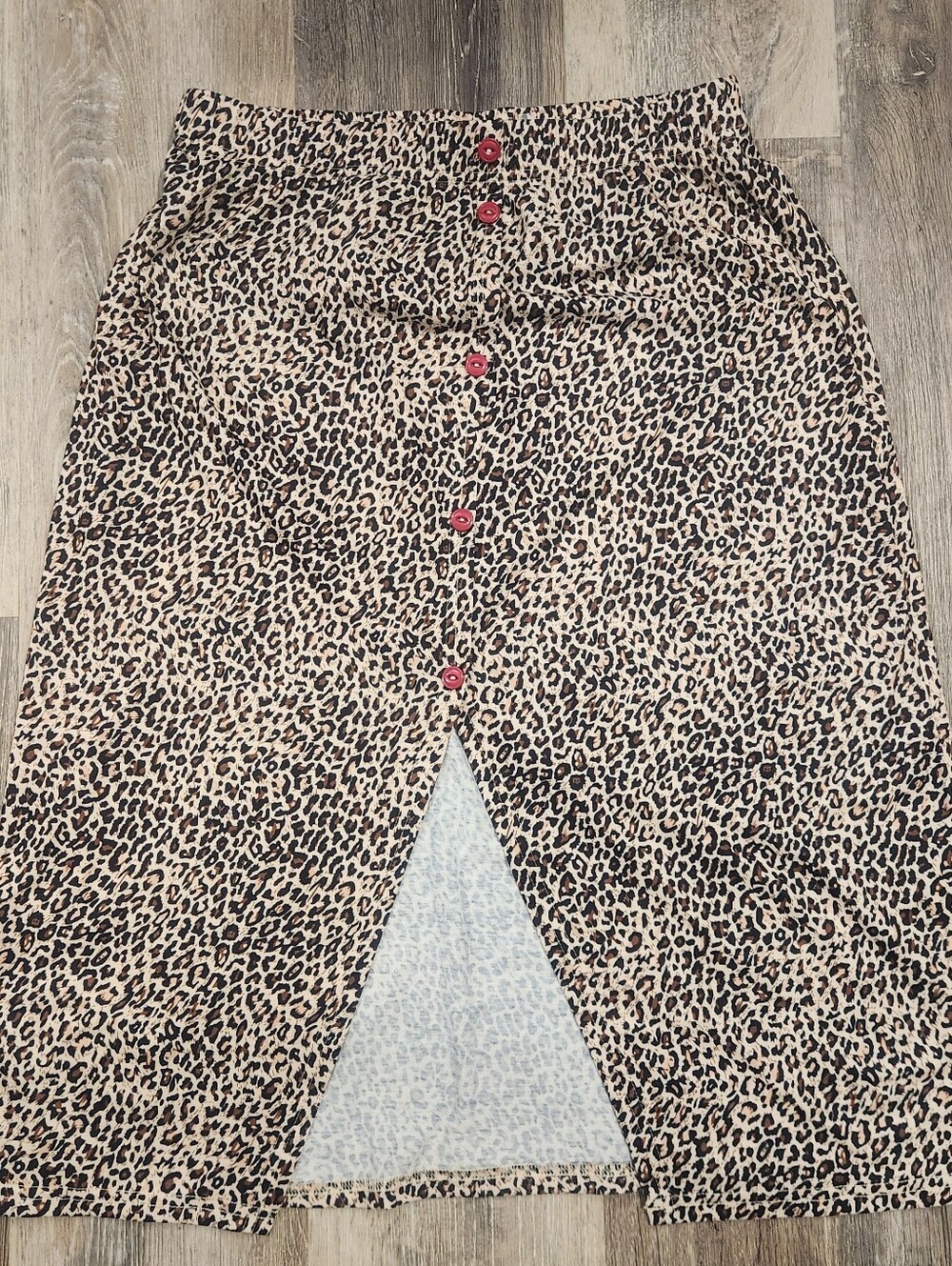 Tickled Teal Cheetah Print Skirt Sz Med